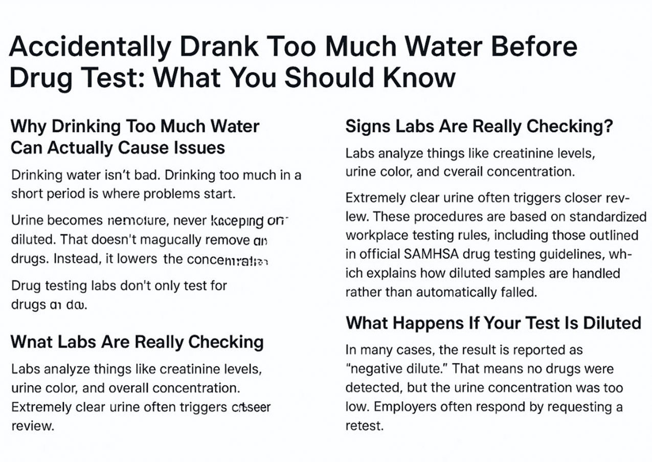 Accidentally Drank Too Much Water Before a Drug Test? Here’s What